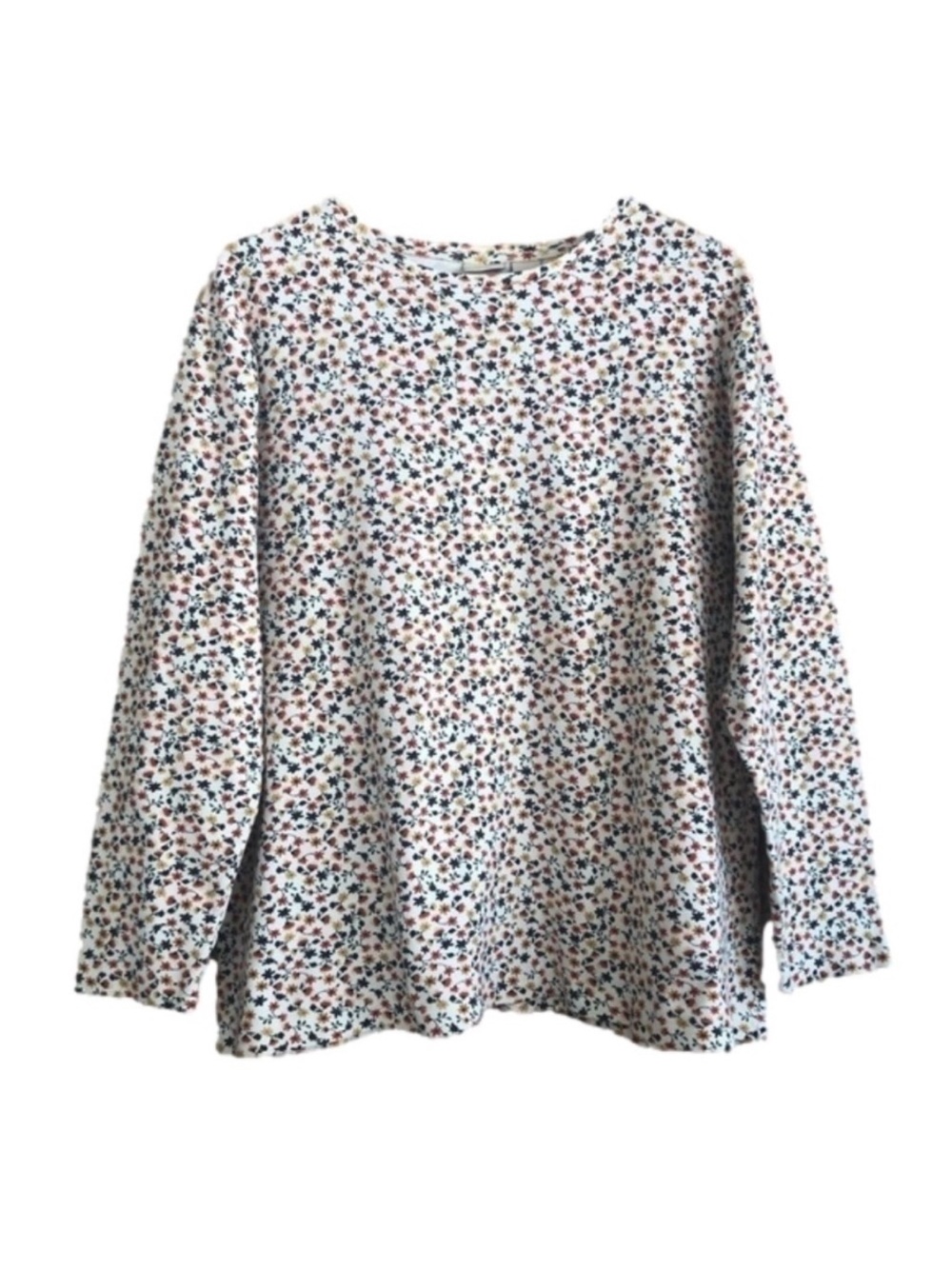 𝅺Falls Creek earth tone floral cotton top plus size 1X
